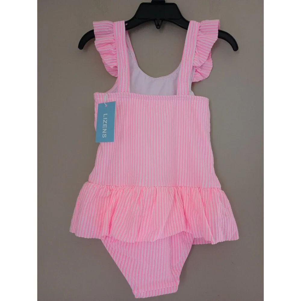 NWT Lizens Neon Pink Swimsuit Size 5T-6T